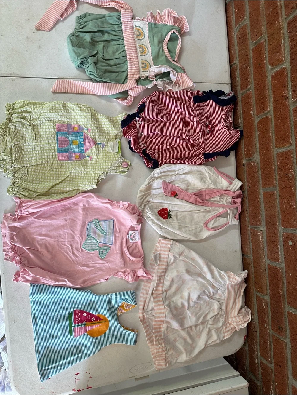 Toddler Girls Mixed Summer Rompers & Dresses - Pink, Green, Blue, White